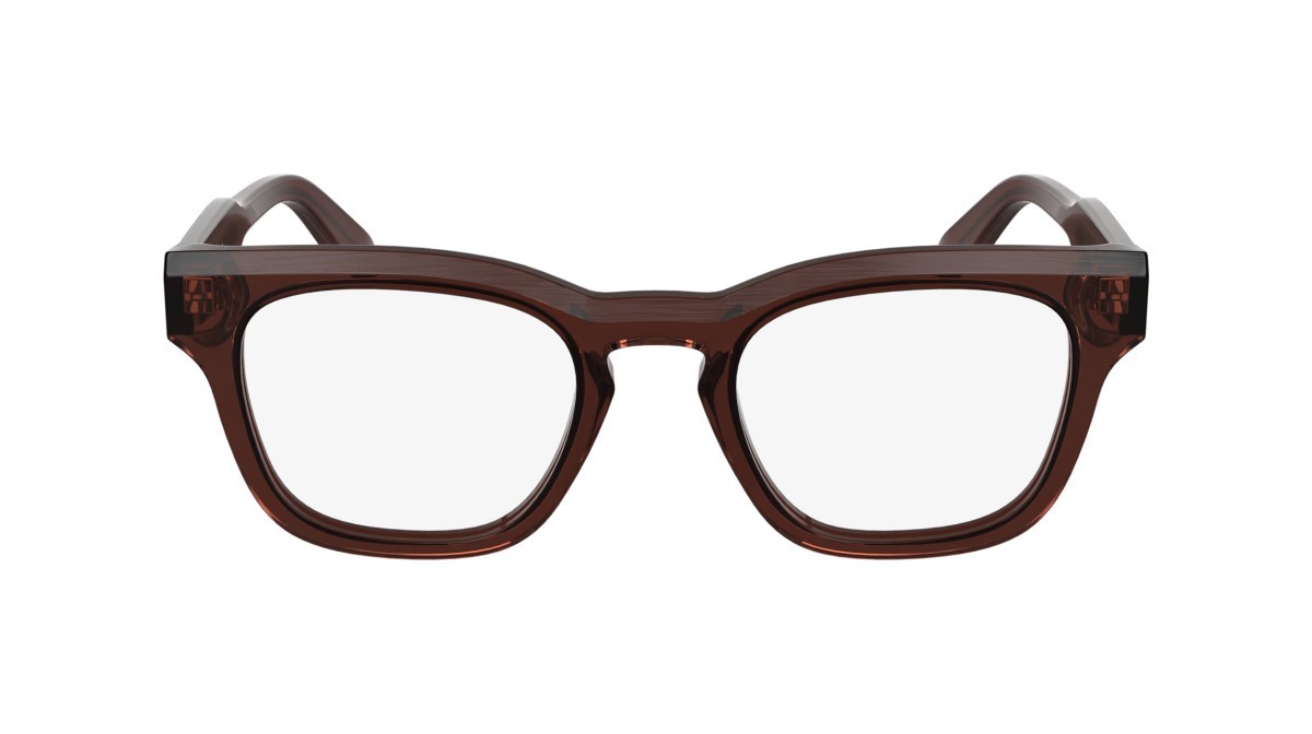 Brillen Calvin Klein CK25521 (205) farbe transparent brown form rechteckig gläser colore - 3