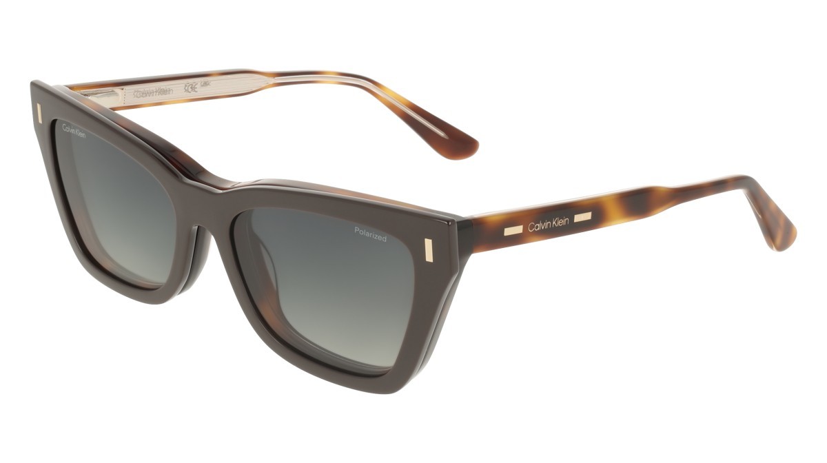 Eyeglasses Calvin Klein CK25531MAG-SET (242) color havana shape cat eye lenses green gradient