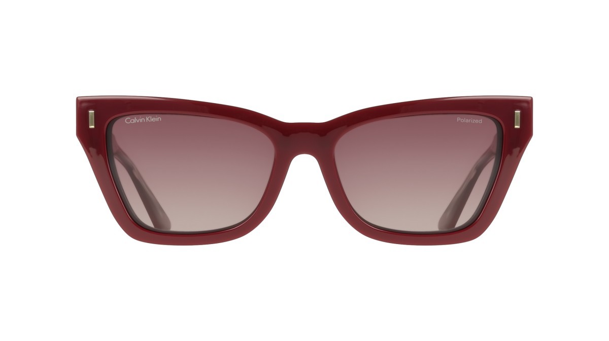 Eyeglasses Calvin Klein CK25531MAG-SET (605) color burgundy shape cat eye lenses brown gradient