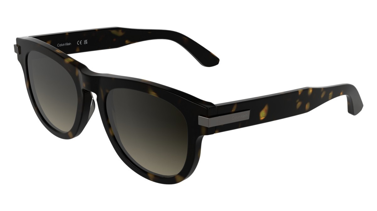Sunglasses Calvin Klein CK25532S (235) color dark havana shape aviator lenses gradient brown