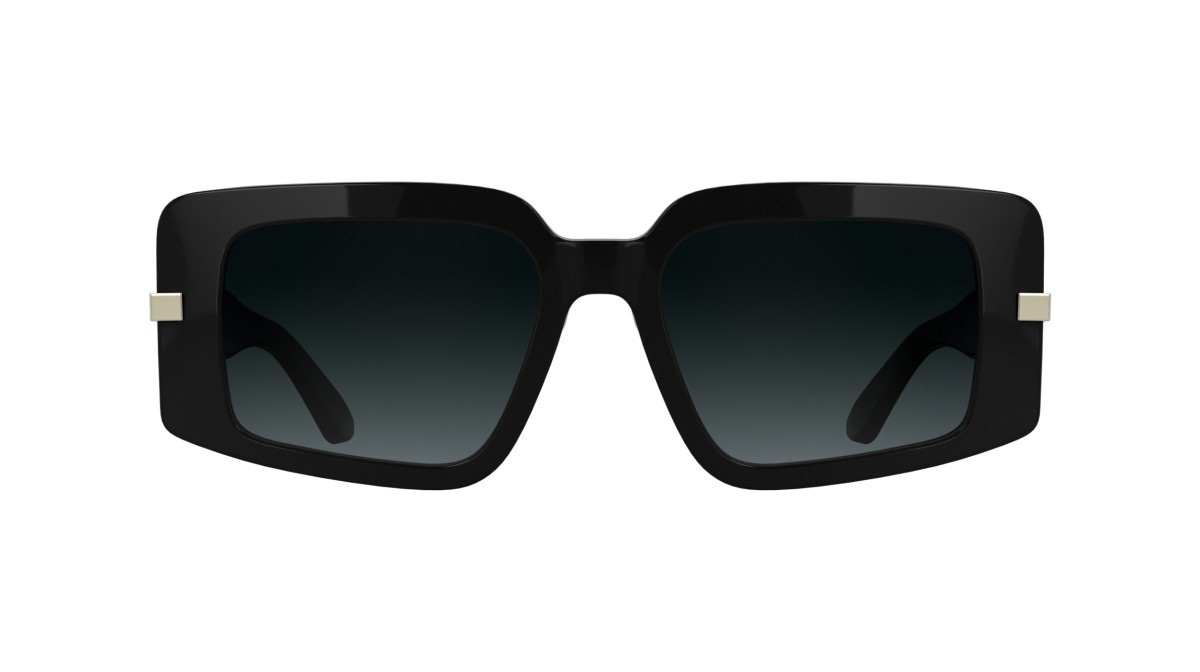 Sunglasses Calvin Klein CK25533S (001) color black shape rectangle lenses gradient grey