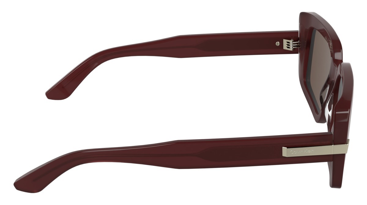 Sunglasses Calvin Klein CK25533S (605) color opaline burgundy shape rectangle lenses solid wine