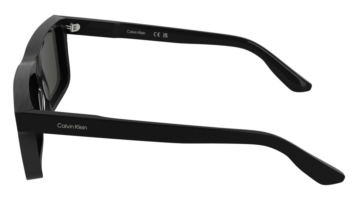 Sunglasses Calvin Klein CK25535S (001) color black shape rectangle lenses solid smoke