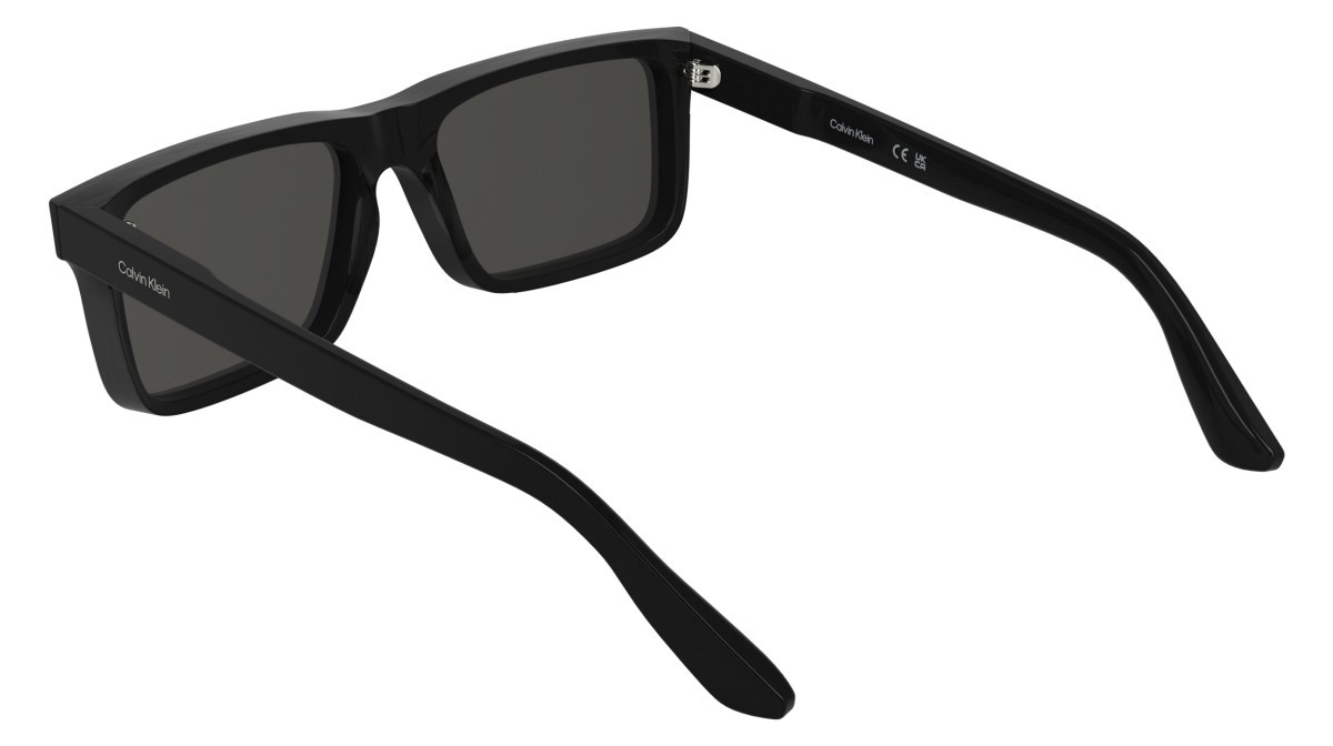 Sunglasses Calvin Klein CK25535S (001) color black shape rectangle lenses solid smoke