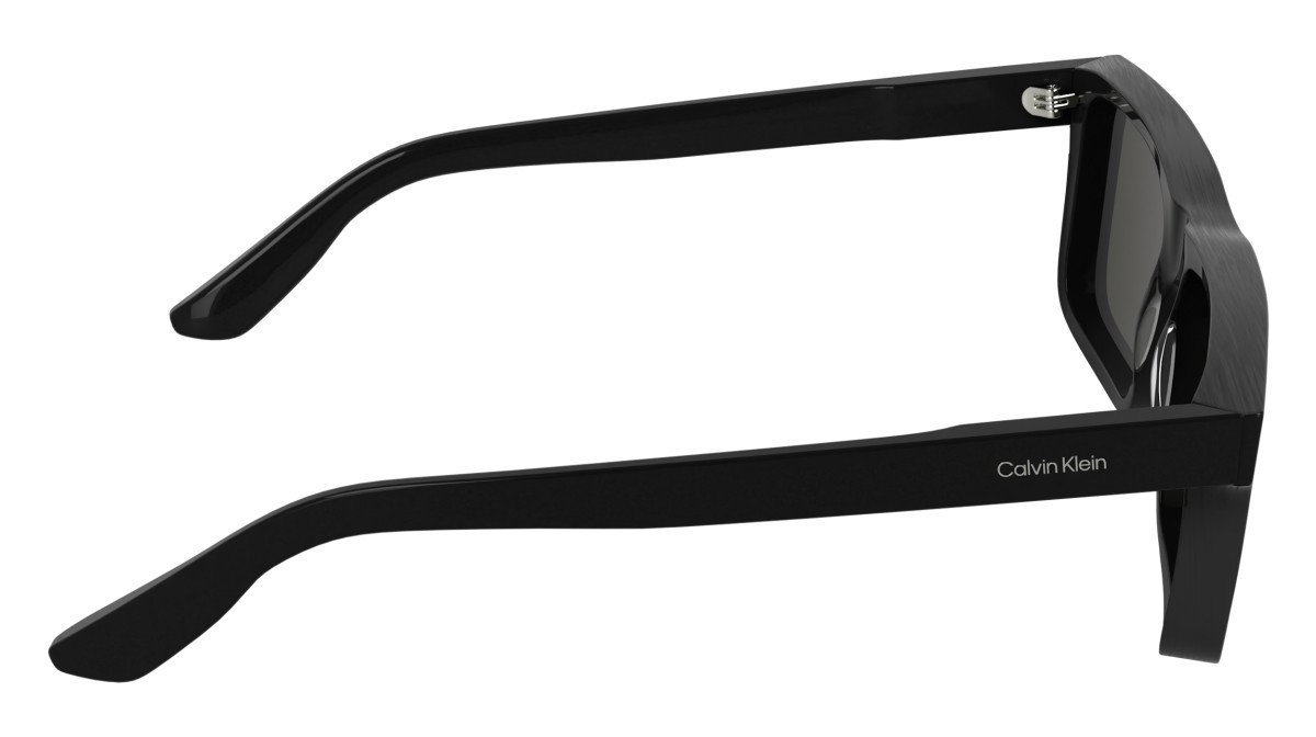 Sunglasses Calvin Klein CK25535S (001) color black shape rectangle lenses solid smoke