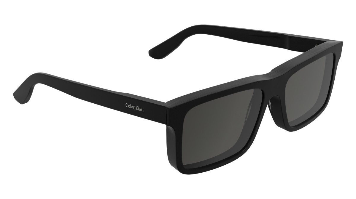 Sunglasses Calvin Klein CK25535S (001) color black shape rectangle lenses solid smoke