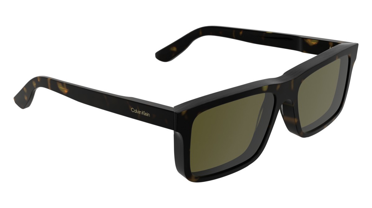 Sunglasses Calvin Klein CK25535S (235) color dark havana shape rectangle lenses solid brown