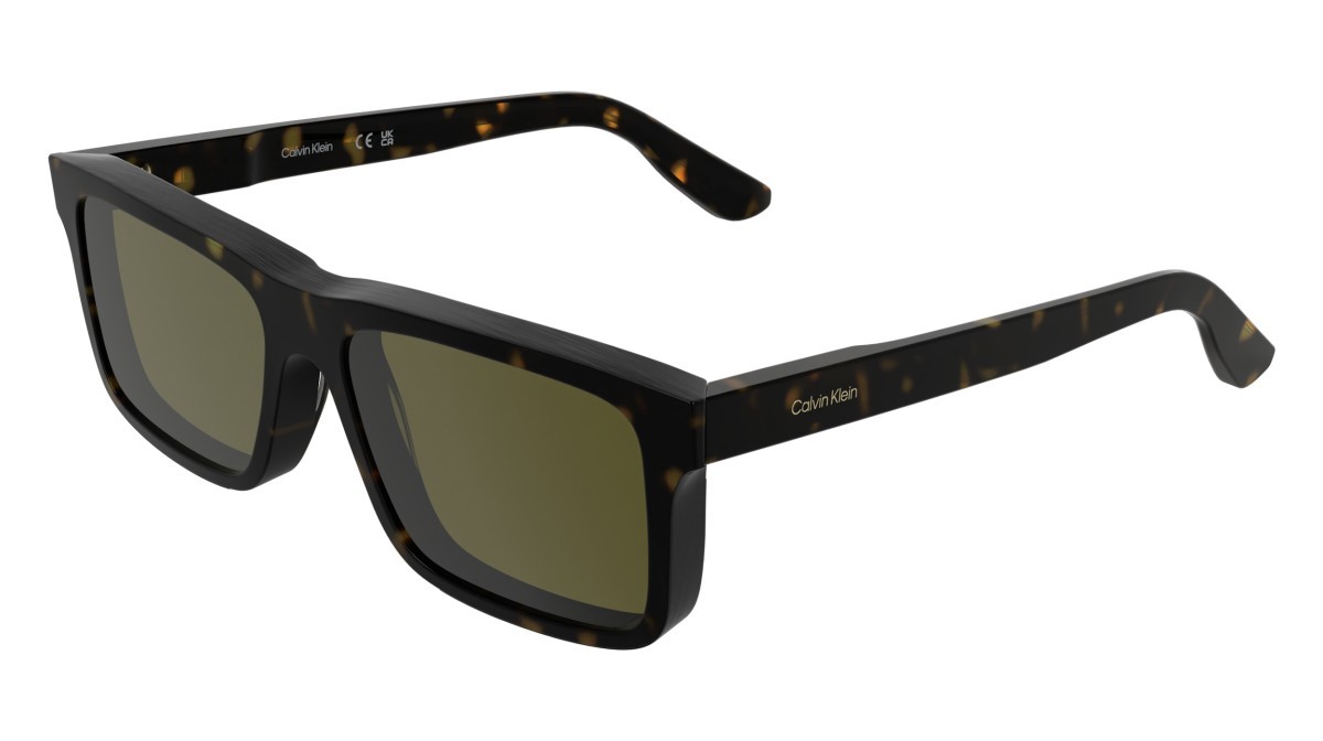 Sunglasses Calvin Klein CK25535S (235) color dark havana shape rectangle lenses solid brown