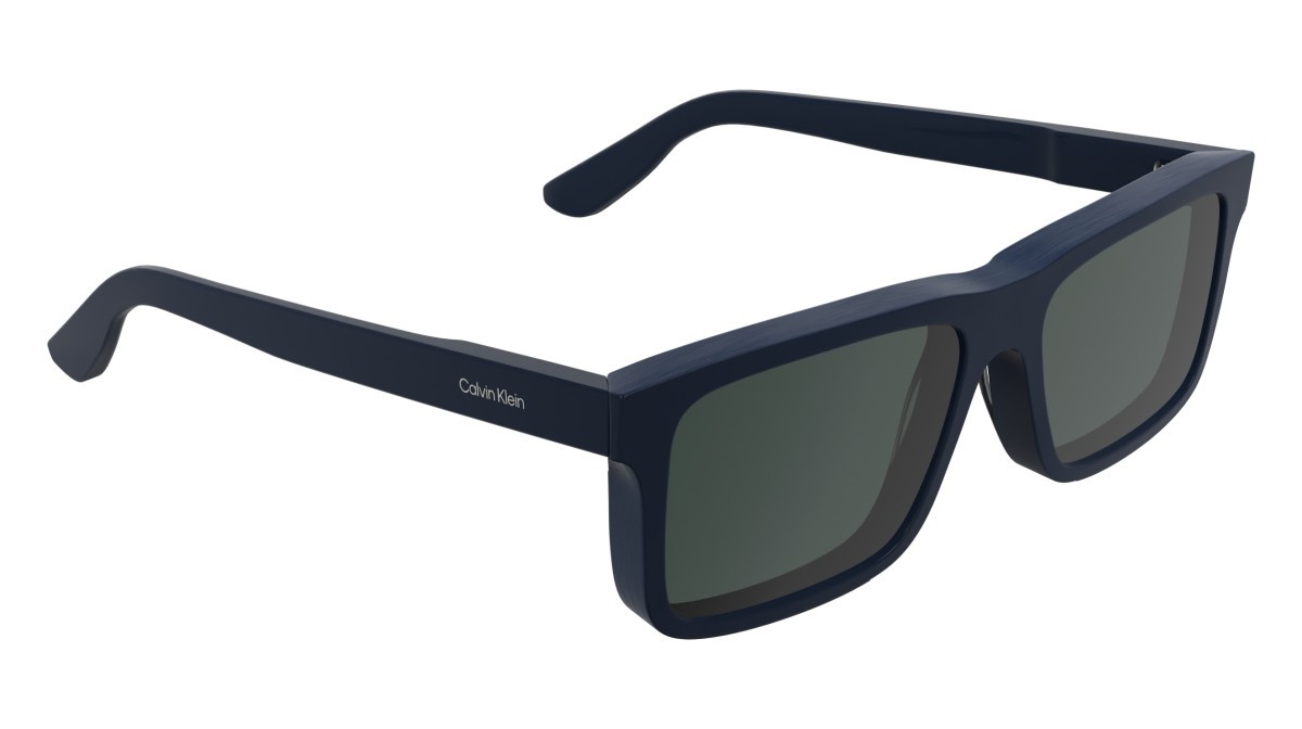 Sunglasses Calvin Klein CK25535S (400) color blue shape rectangle lenses solid blue