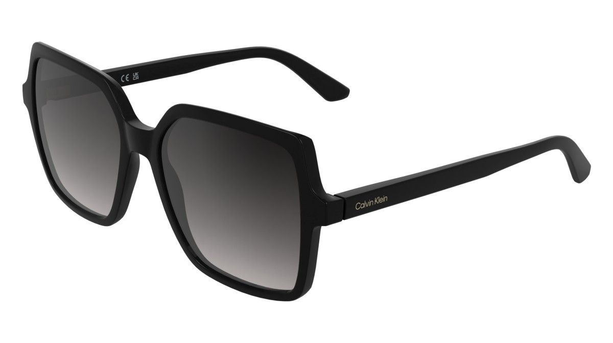 Sunglasses Calvin Klein CK25537S (001) color black shape butterfly lenses gradient smoke