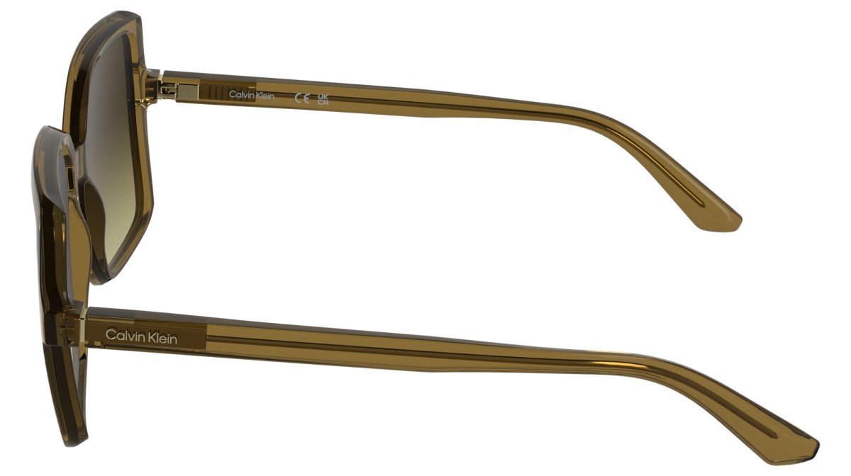 Sunglasses Calvin Klein CK25537S (209) color transparent beige shape butterfly lenses gradient brown