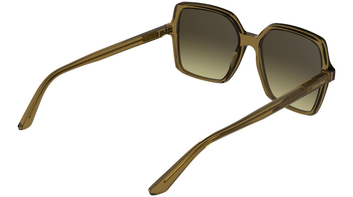 Sunglasses Calvin Klein CK25537S (209) color transparent beige shape butterfly lenses gradient brown