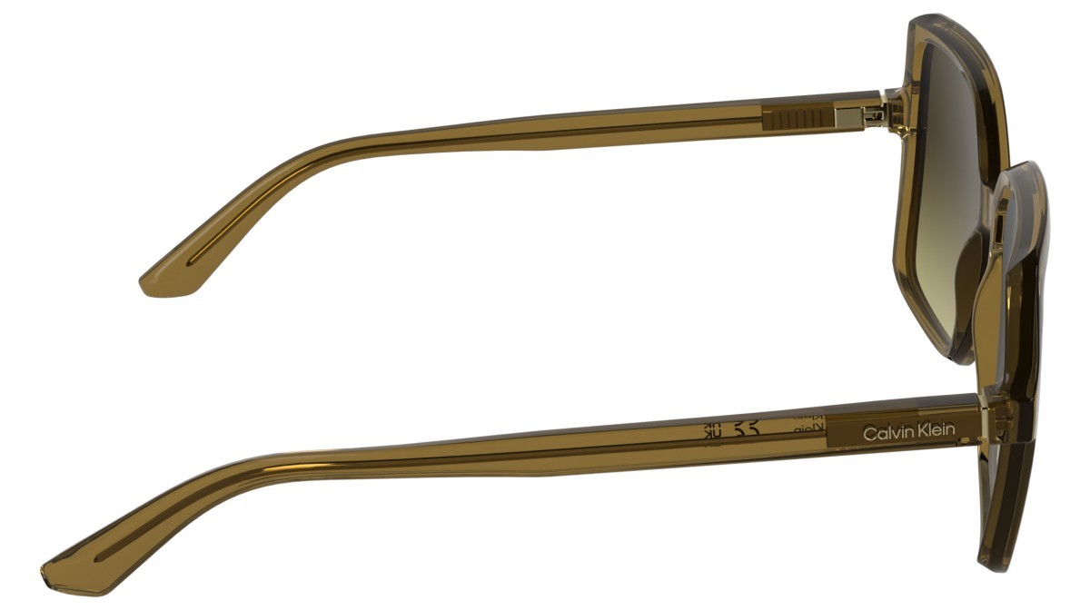 Sunglasses Calvin Klein CK25537S (209) color transparent beige shape butterfly lenses gradient brown
