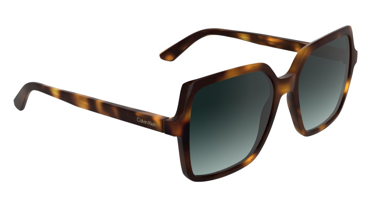 Sunglasses Calvin Klein CK25537S (235) color dark havana shape butterfly lenses gradient petrol