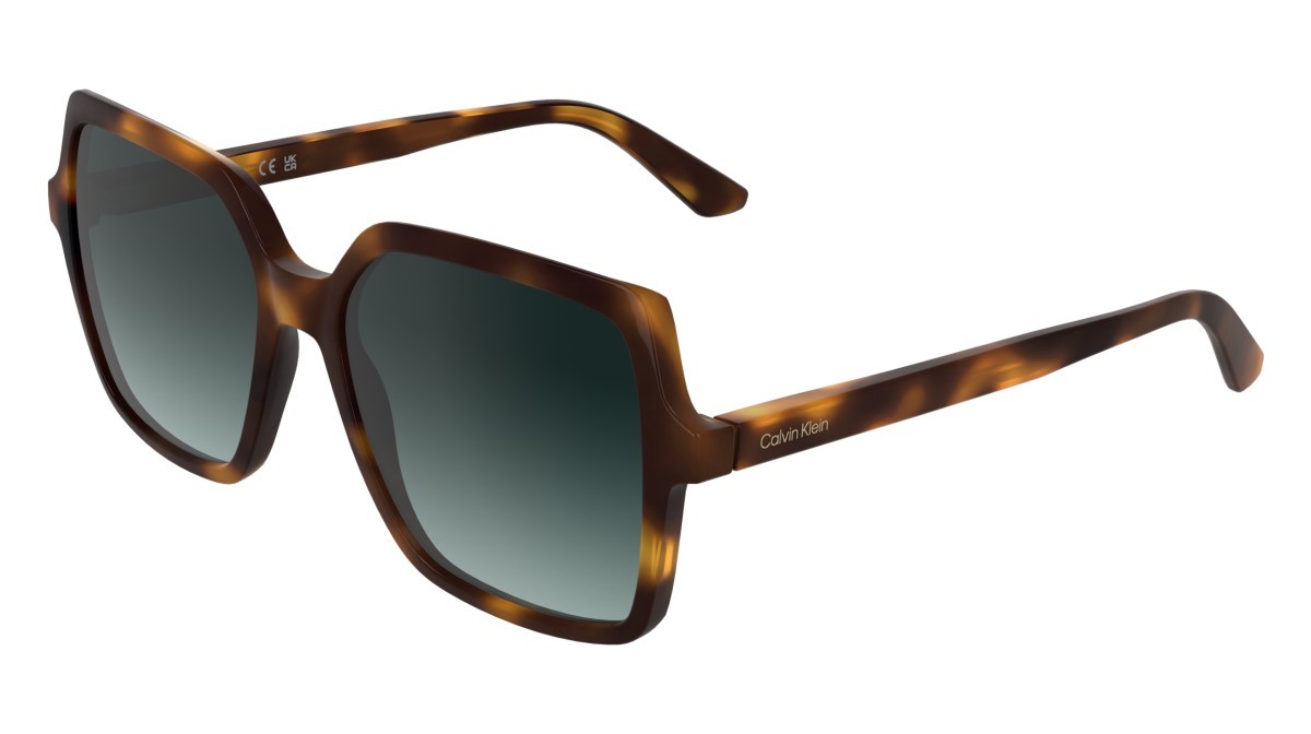 Sunglasses Calvin Klein CK25537S (235) color dark havana shape butterfly lenses gradient petrol