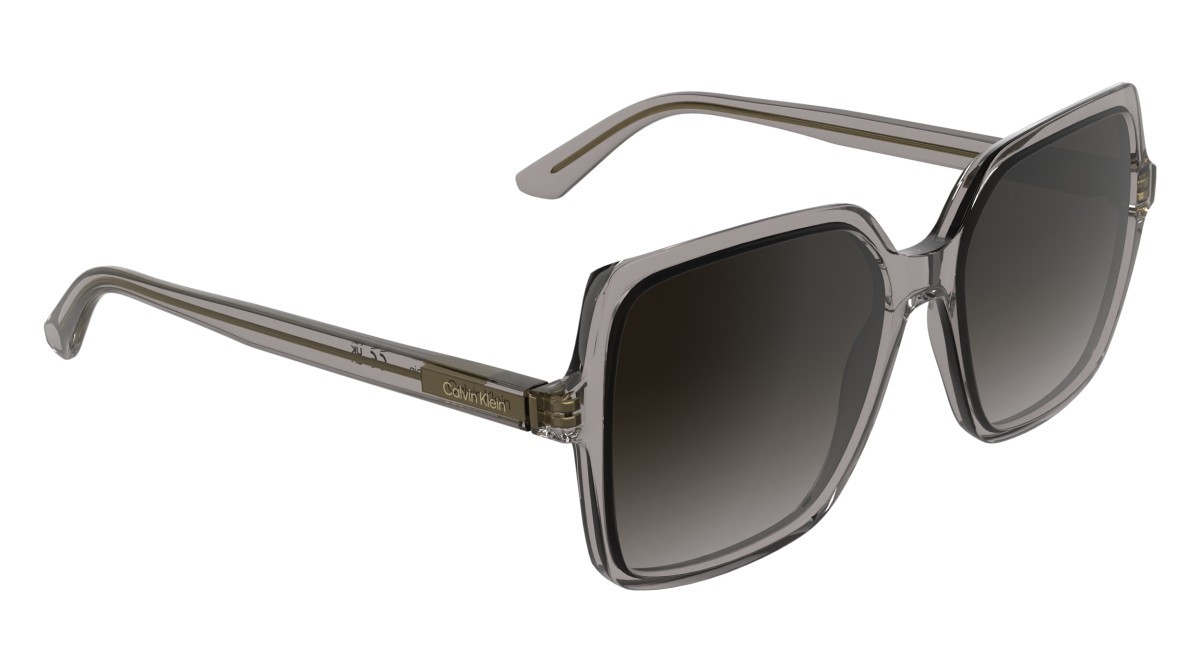 Sunglasses Calvin Klein CK25537S (260) color transparent taupe shape butterfly lenses gradient purple
