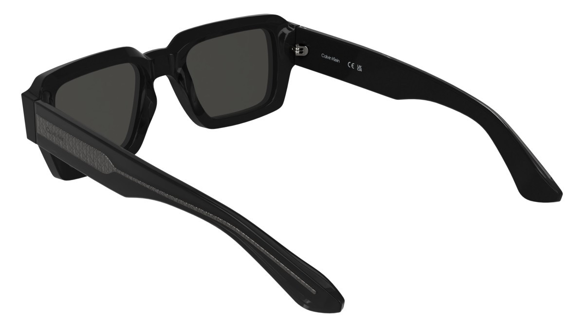 Sunglasses Calvin Klein CK25538S (001) color black shape rectangle lenses solid smoke