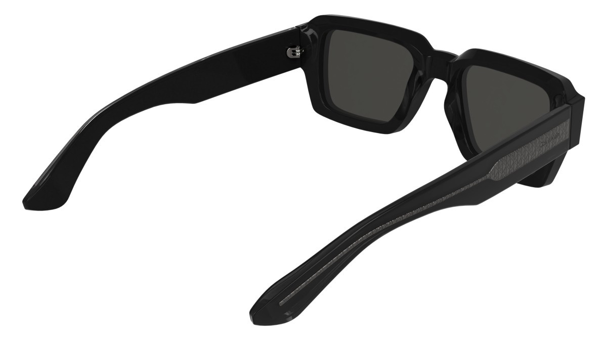 Sunglasses Calvin Klein CK25538S (001) color black shape rectangle lenses solid smoke
