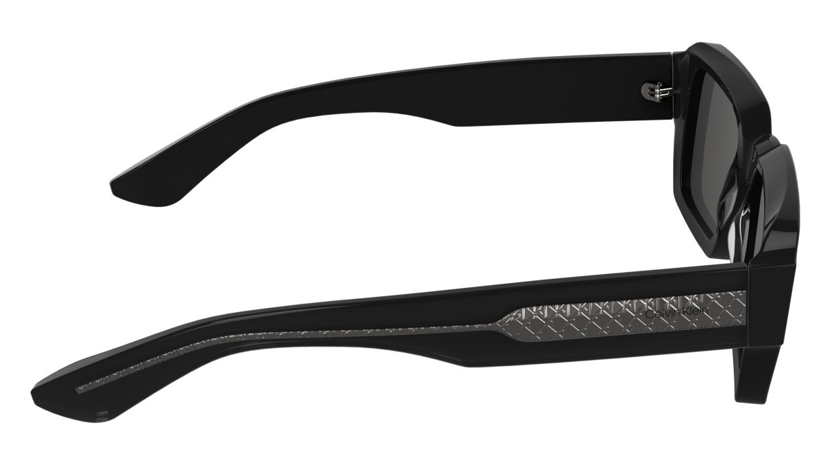 Sunglasses Calvin Klein CK25538S (001) color black shape rectangle lenses solid smoke