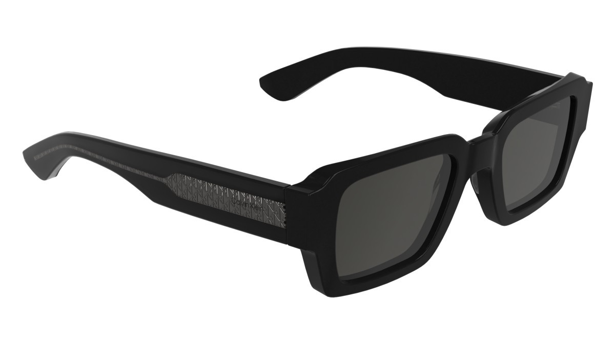 Sunglasses Calvin Klein CK25538S (001) color black shape rectangle lenses solid smoke