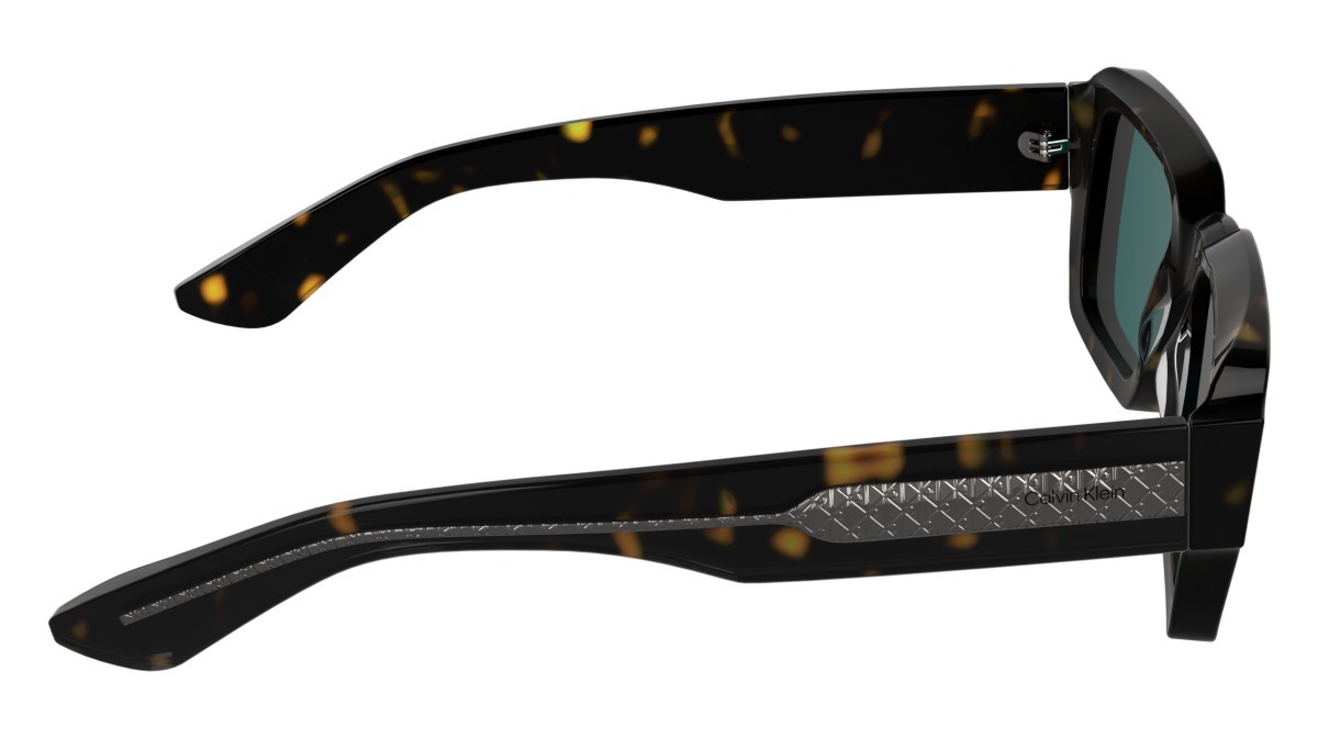 Sunglasses Calvin Klein CK25538S (235) color dark havana shape rectangle lenses solid petrol