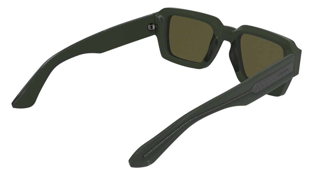 Sunglasses Calvin Klein CK25538S (330) color khaki shape rectangle lenses solid brown