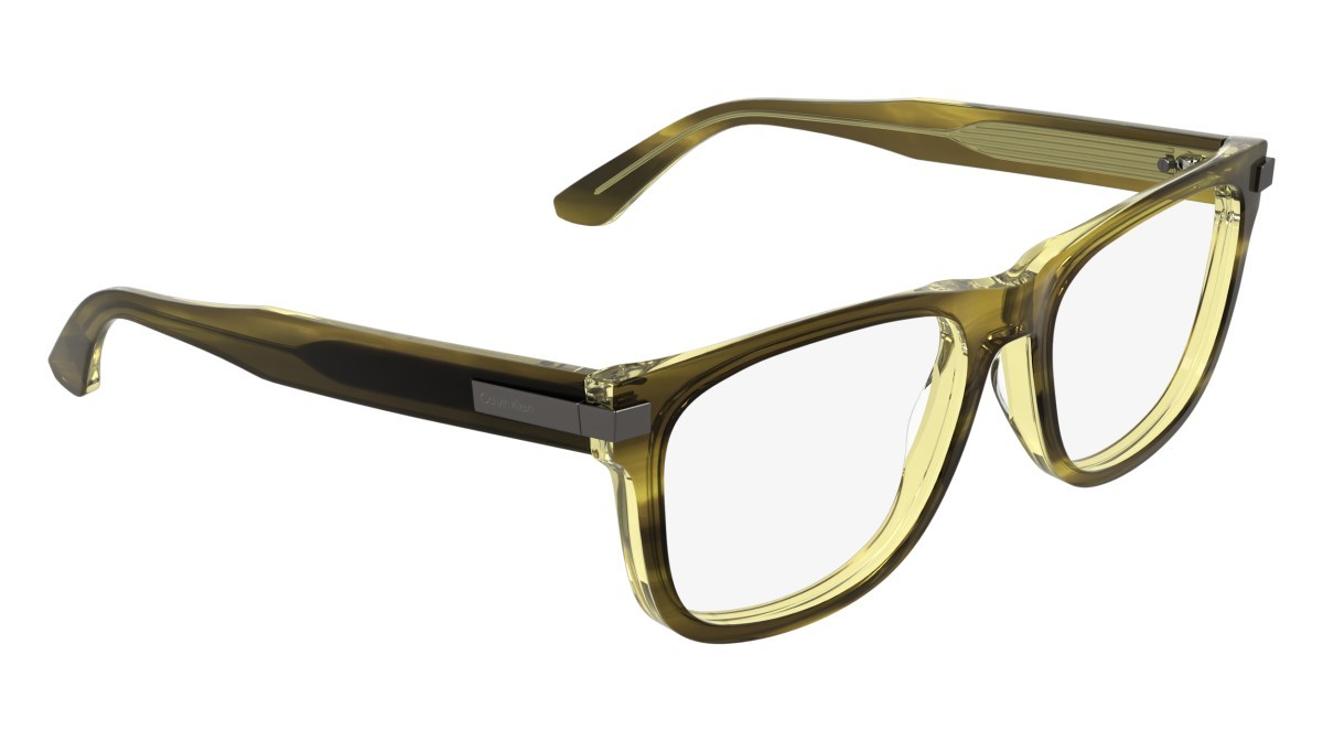 Eyeglasses Calvin Klein CK25540 (203) color transparent striped brown shape rectangle 