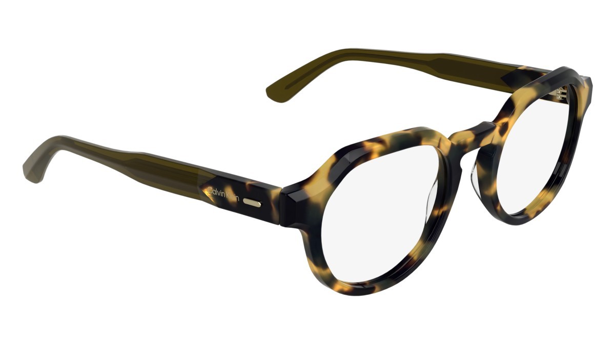 Occhiali da vista Calvin Klein CK25545 (242) colore yellow havana forma pantos 