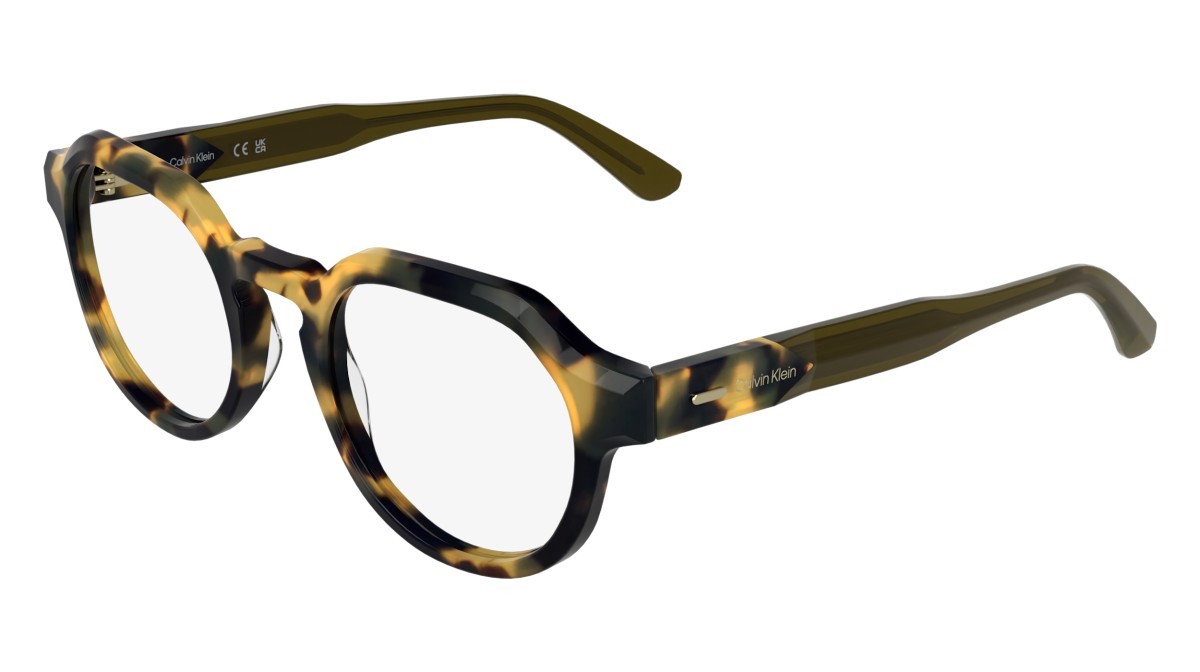 Occhiali da vista Calvin Klein CK25545 (242) colore yellow havana forma pantos 
