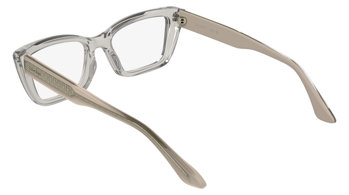 Occhiali da vista Calvin Klein CK25549 (601) colore transparent rose forma cat eye 