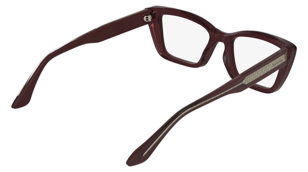 Eyeglasses Calvin Klein CK25549 (605) color transparent burgundy shape cat eye 