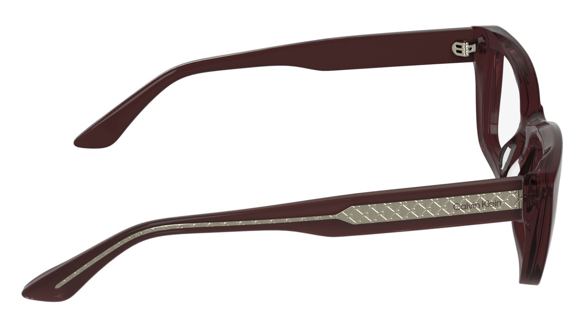 Eyeglasses Calvin Klein CK25549 (605) color transparent burgundy shape cat eye 