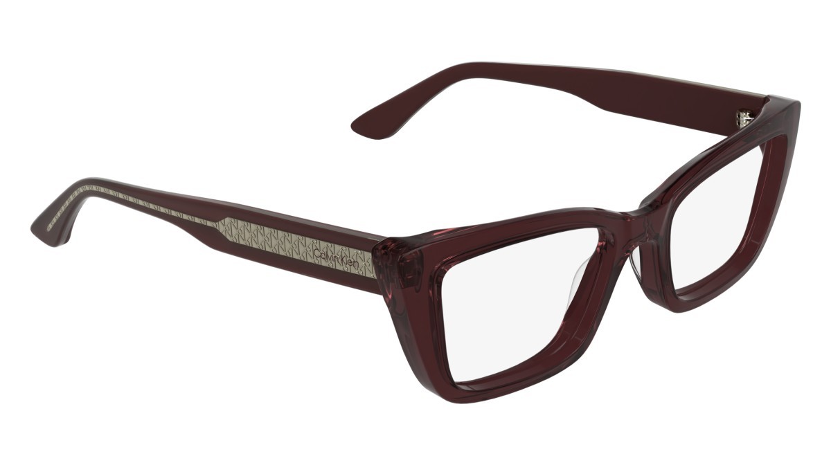 Eyeglasses Calvin Klein CK25549 (605) color transparent burgundy shape cat eye 