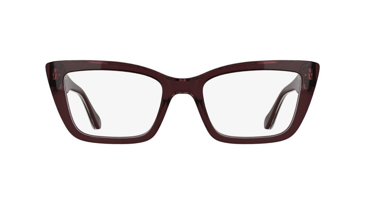 Eyeglasses Calvin Klein CK25549 (605) color transparent burgundy shape cat eye 
