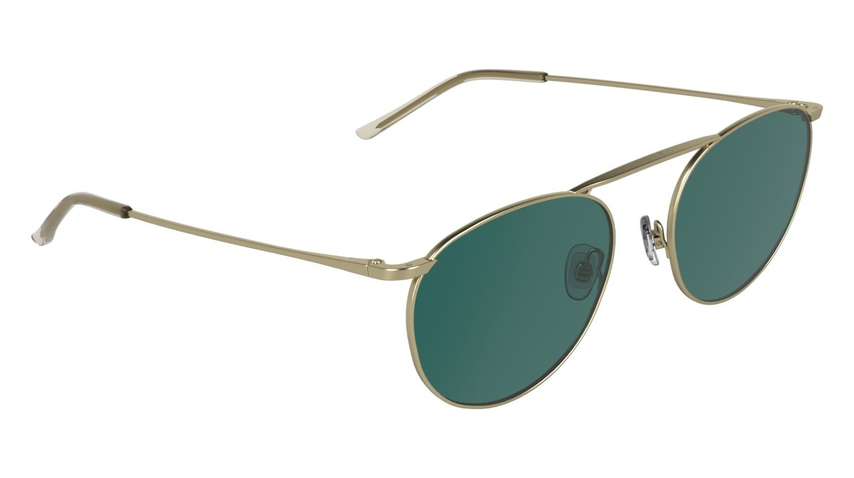 Sunglasses Calvin Klein CK26106ST (717) color matte gold shape pantos lenses solid petrol