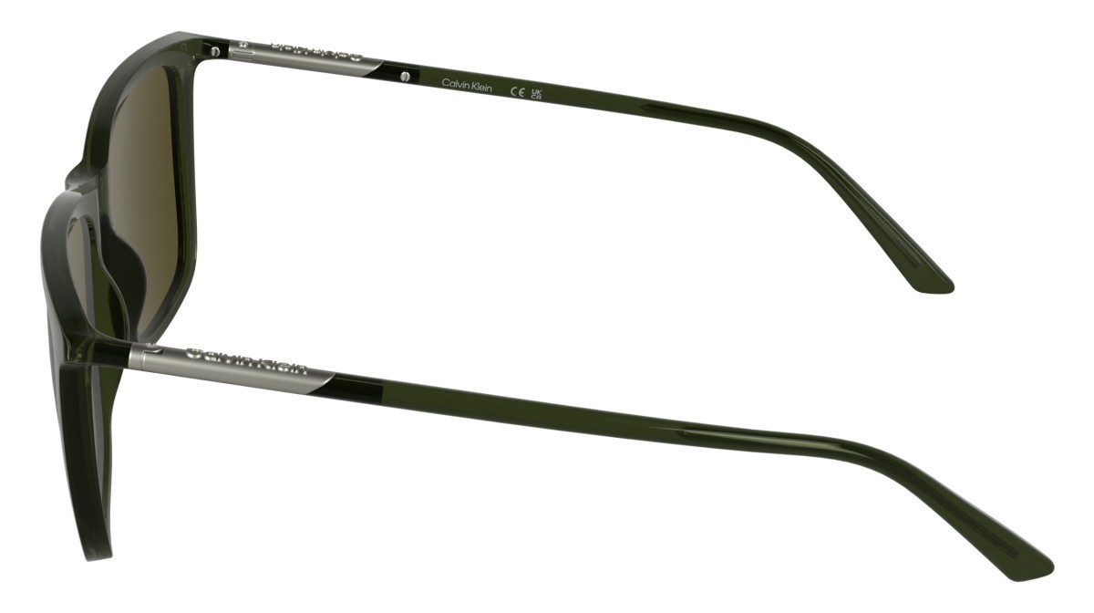 Sunglasses Calvin Klein CK26500S (300) color transparent green shape rectangle lenses solid brown
