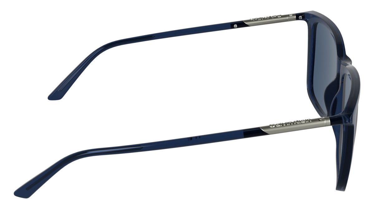 Sunglasses Calvin Klein CK26500S (400) color transparent blue shape rectangle lenses solid blue