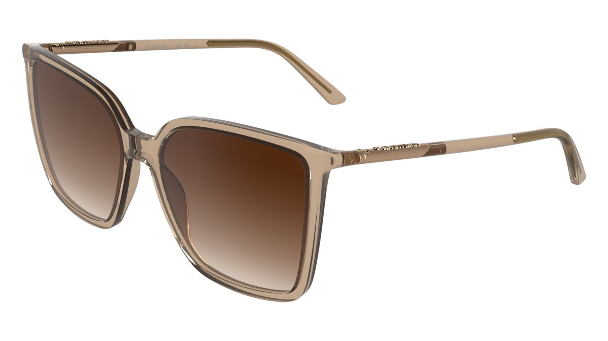 Sunglasses Calvin Klein CK26502S (272) color nude shape butterfly lenses gradient brick