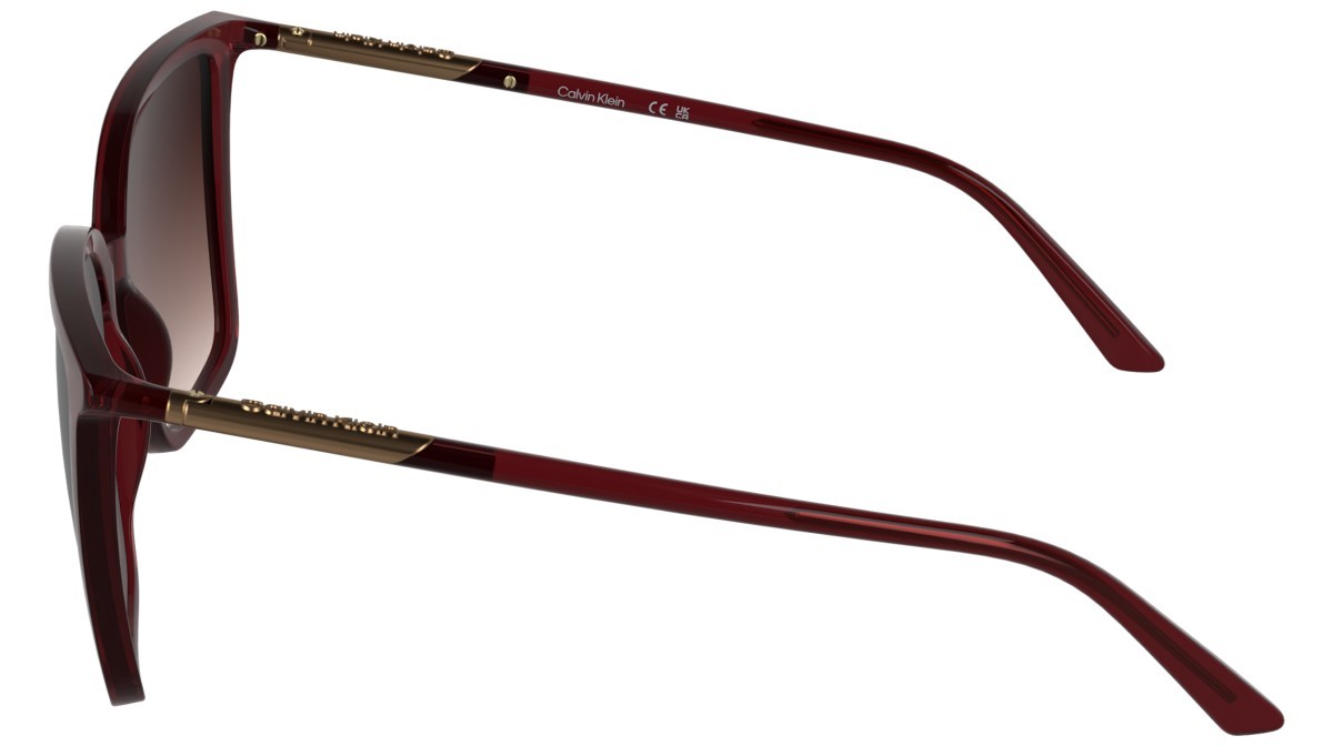 Sunglasses Calvin Klein CK26502S (605) color transparent burgundy shape butterfly lenses gradient burgundy