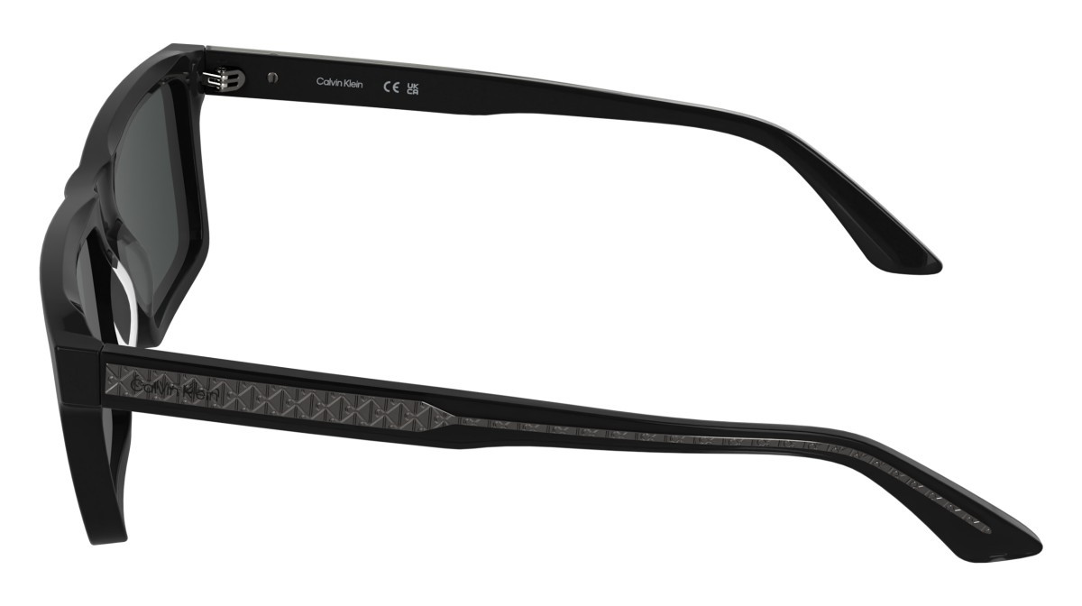 Sunglasses Calvin Klein CK26504S (001) color black shape rectangle lenses solid smoke