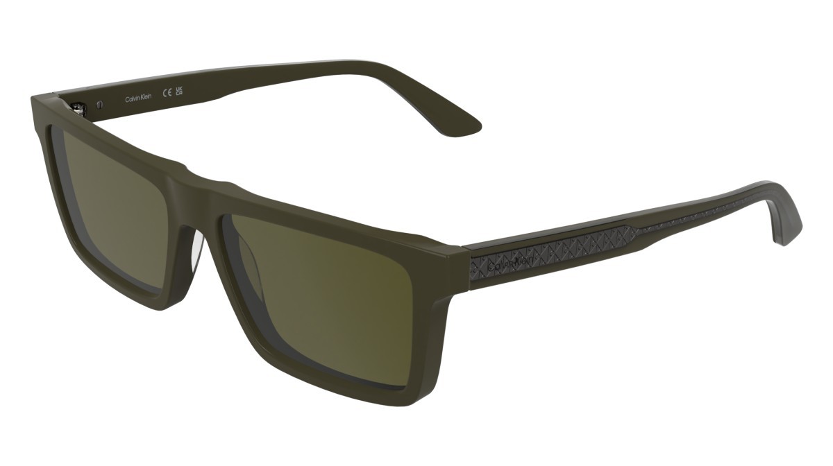 Sunglasses Calvin Klein CK26504S (330) color khaki shape rectangle lenses solid khaki