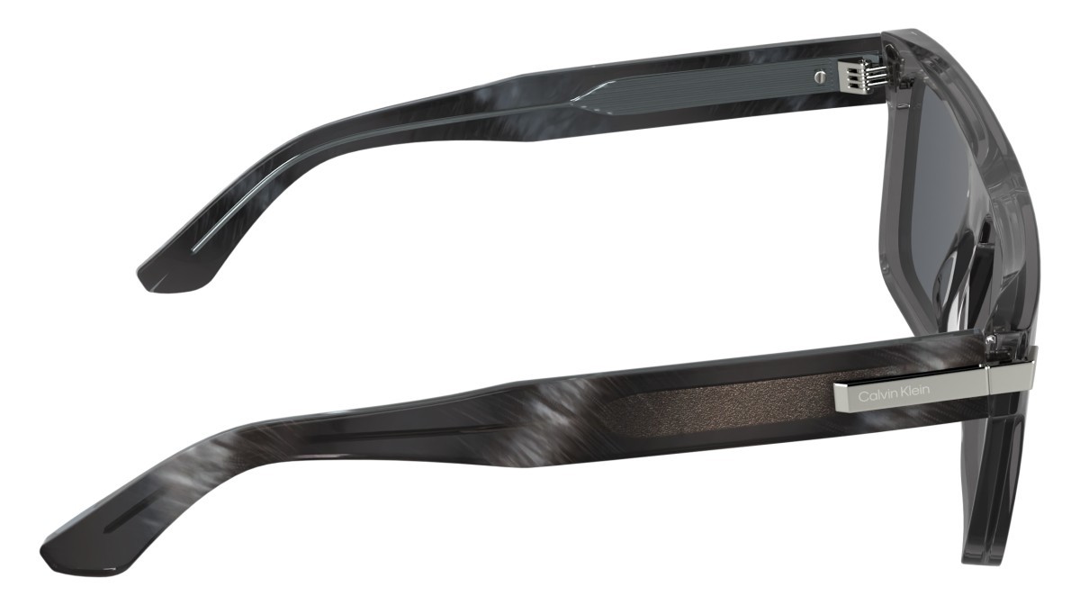 Sunglasses Calvin Klein CK26505S (035) color transparent gray shape rectangle lenses solid smoke