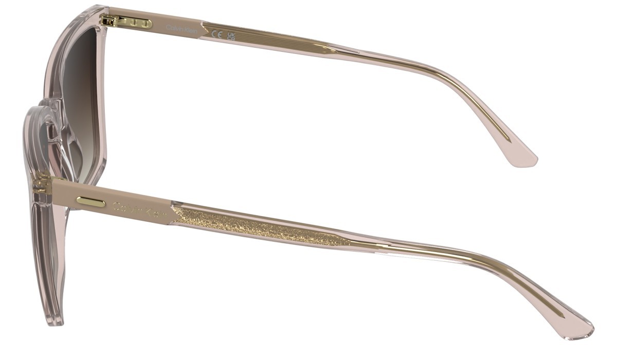 Sunglasses Calvin Klein CK26506S (272) color transparent nude shape butterfly lenses gradient brown