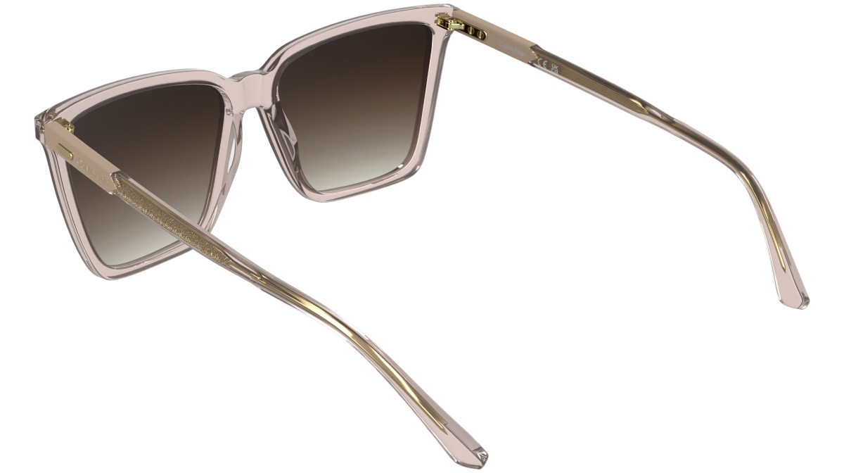 Sunglasses Calvin Klein CK26506S (272) color transparent nude shape butterfly lenses gradient brown
