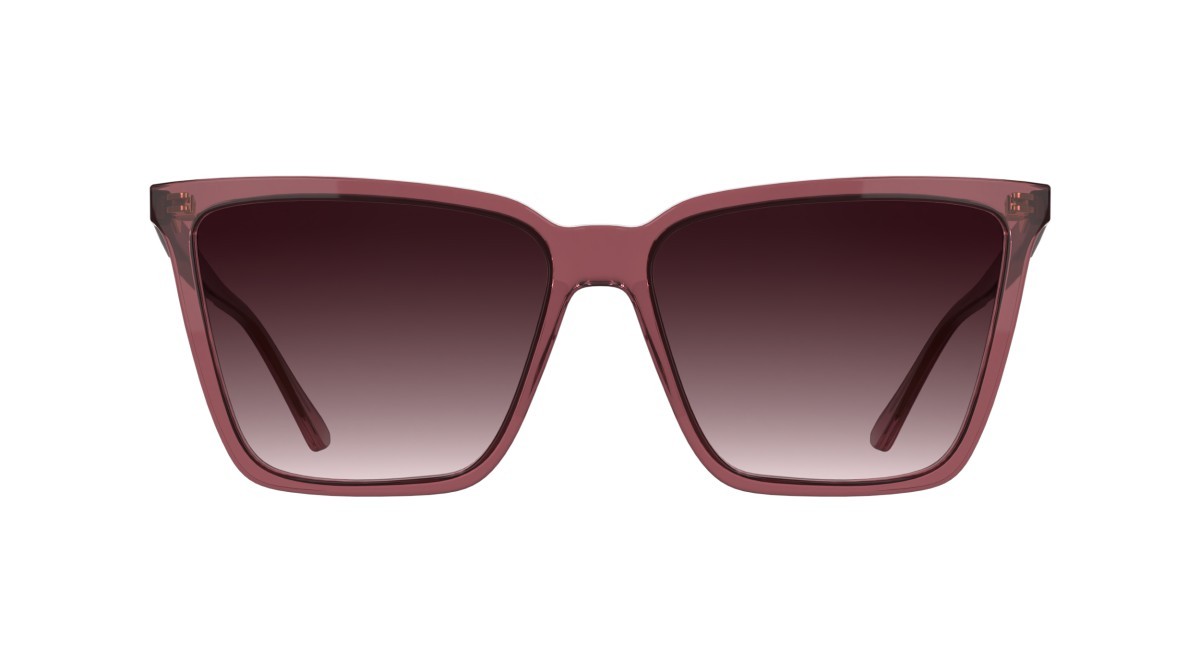 Occhiali da sole Calvin Klein CK26506S (605) colore transparent burgundy forma farfalla lenti gradient purple/rose