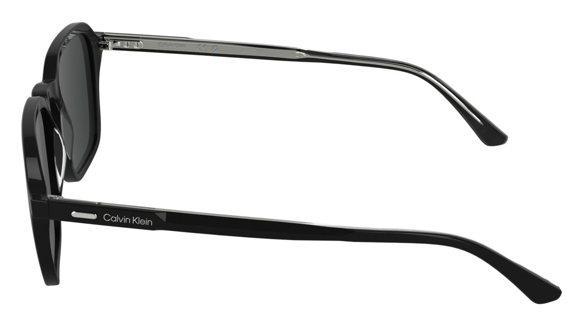 Sunglasses Calvin Klein CK26507S (001) color black shape rectangle lenses solid smoke