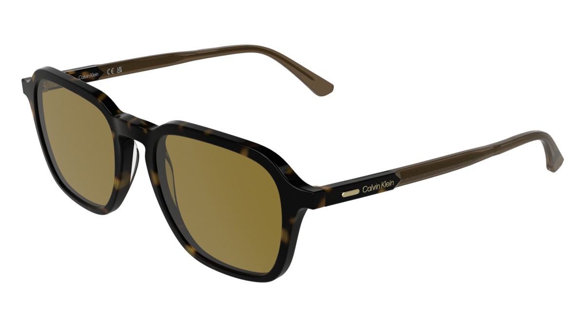 Sonnenbrillen Calvin Klein CK26507S (235) farbe dark havana form rechteckig gläser solid brown