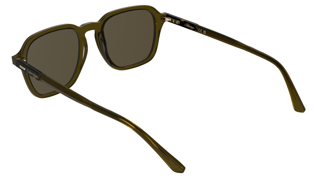 Sunglasses Calvin Klein CK26507S (330) color transparent khaki shape rectangle lenses solid brown