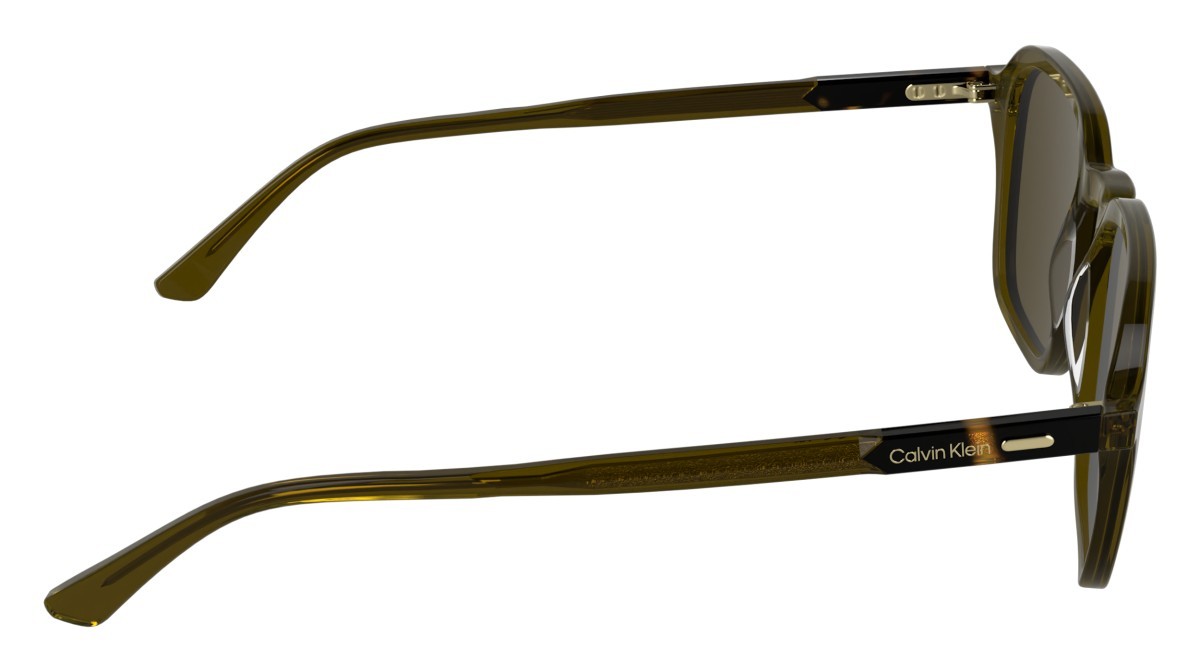 Sunglasses Calvin Klein CK26507S (330) color transparent khaki shape rectangle lenses solid brown