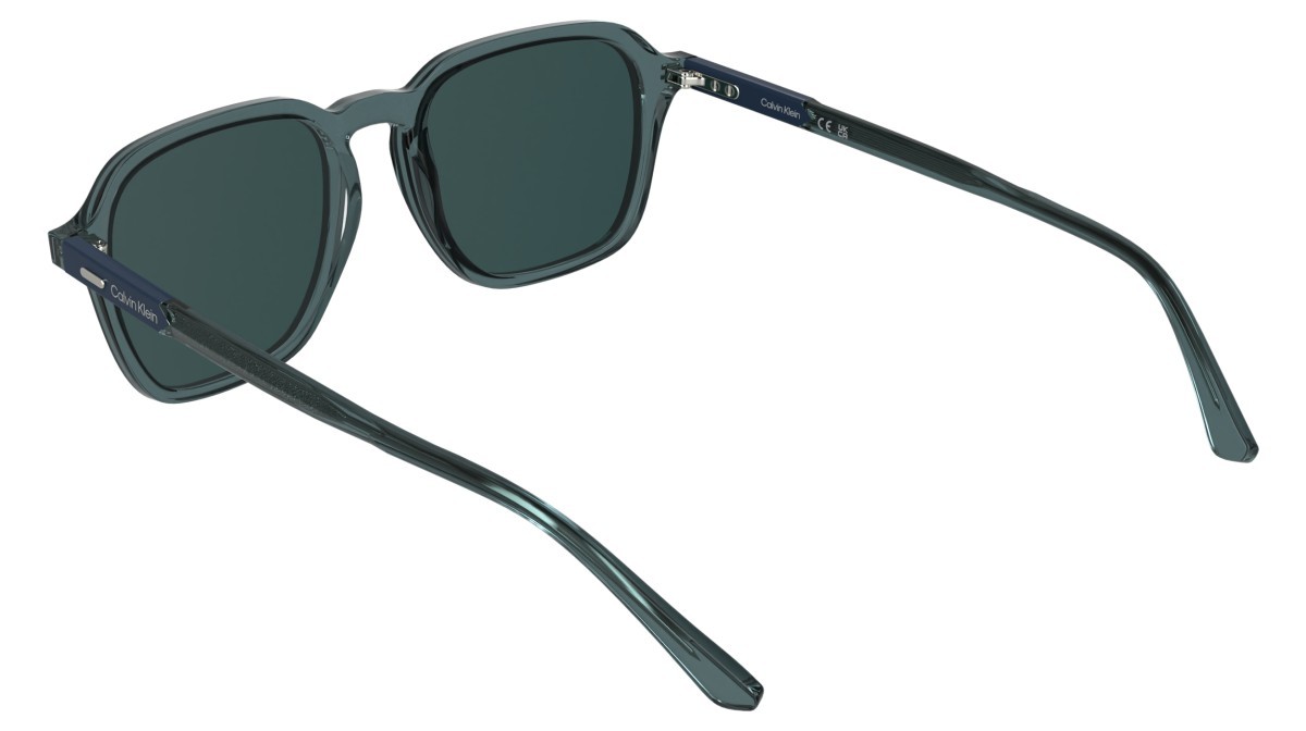 Sunglasses Calvin Klein CK26507S (400) color transparent blue shape rectangle lenses solid petrol
